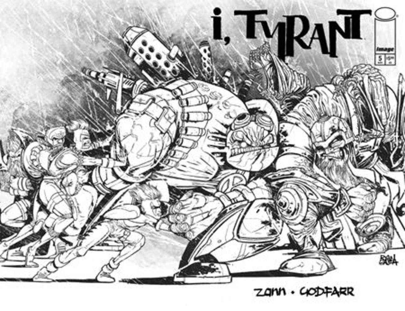I Tyrant #5 Cover G Ryan Gajda Youngblood Team Up Black & White Full Art Variant (Mature)