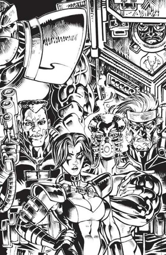 Free Planet #7 Cover E Jed Dougherty Youngblood Team Up Black & White Full Art Variant