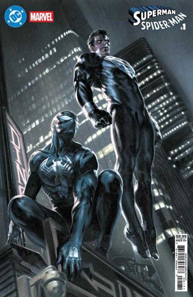 DC Marvel Superman Spider-Man #1 (One Shot) Cover G 1st Printing Gabriele Dell Otto Superman Black & Spider-Man Black Card Stock Variant