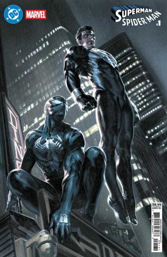 DC Marvel Superman Spider-Man #1 (One Shot) Cover G 1st Printing Gabriele Dell Otto Superman Black & Spider-Man Black Card Stock Variant
